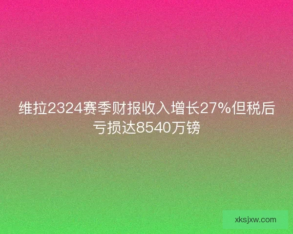 维拉2324赛季财报收入增长27%但税后亏损达8540万镑